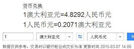 澳元与人民币汇率今日(澳元与人民币汇率今日行情)